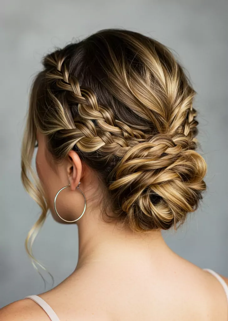 Braided Updo with California Blonde Hints