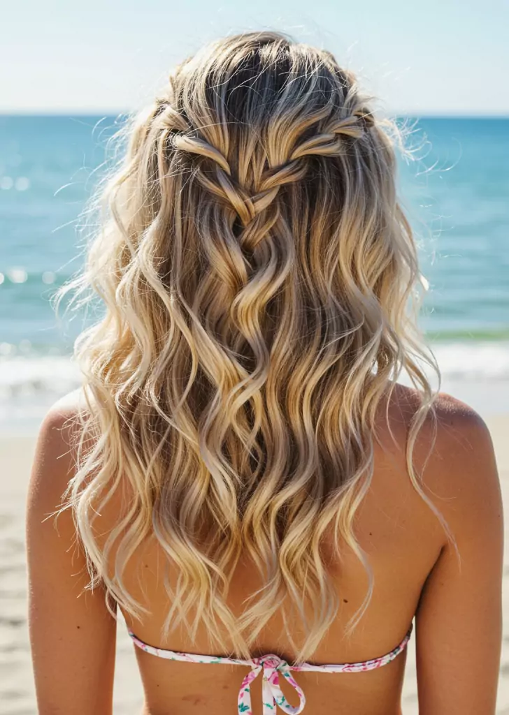 California Blonde Beach Curls with a Mermaid Vibe