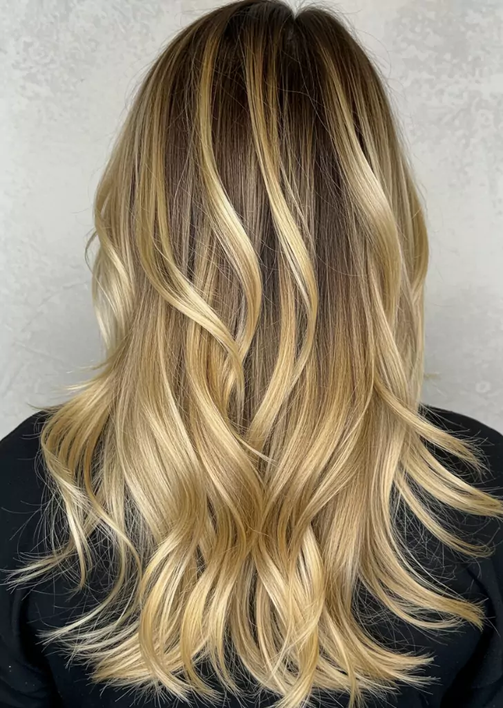 California Blonde Ombre on Long, Layered Hair