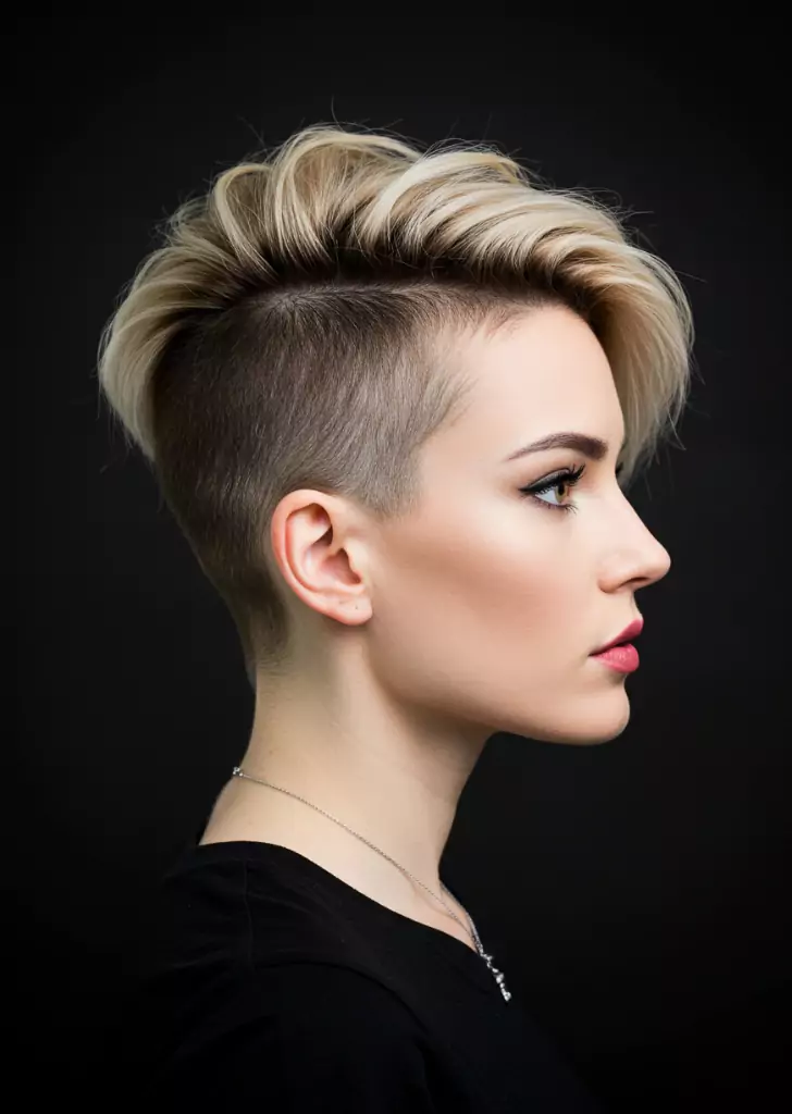 Undercut with a California Blonde Sweep