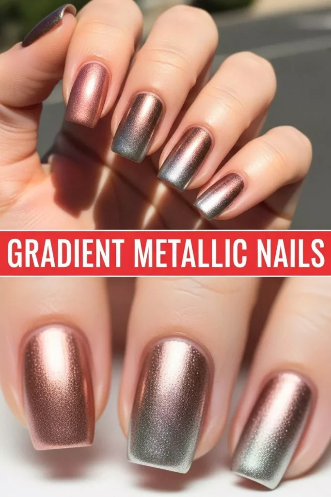Gradient Metallic Nails