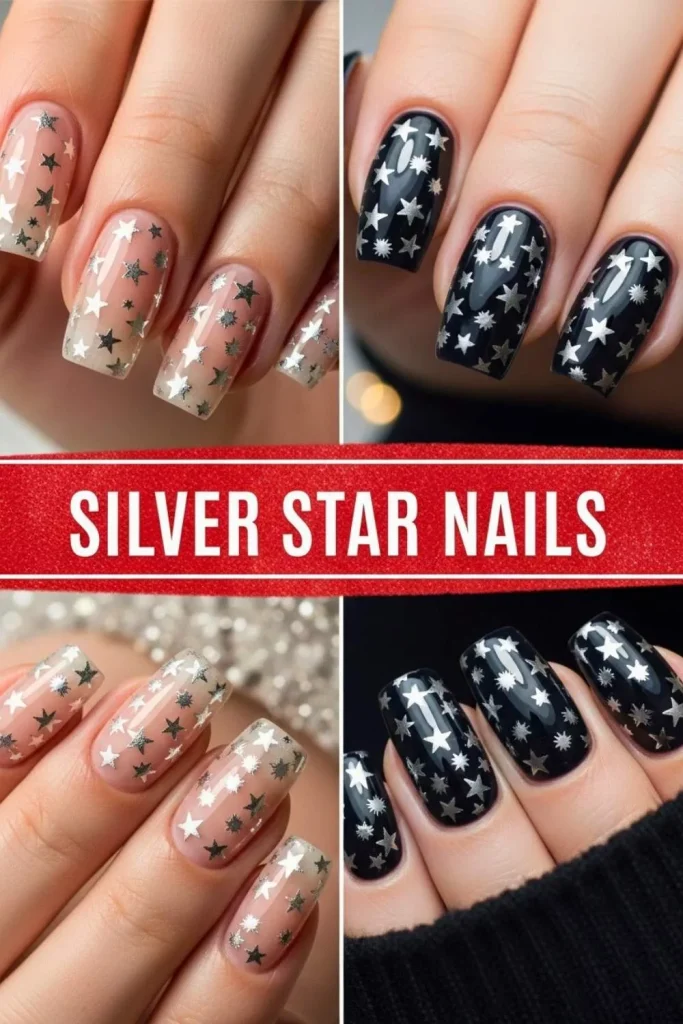 Silver Star Nails