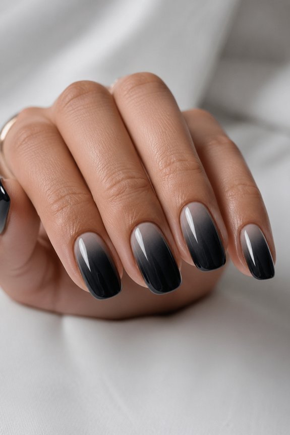 black to charcoal fade