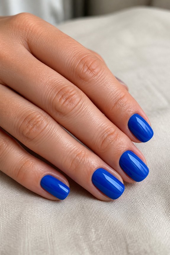 bold electric blue manicure