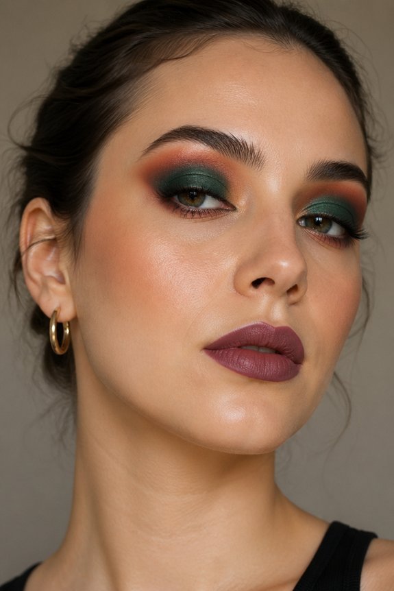 bold eyeshadow with accents