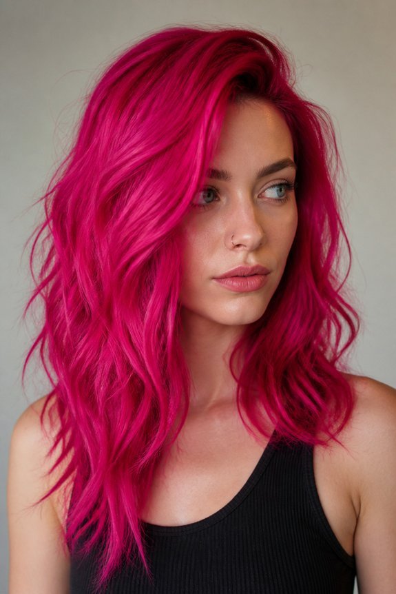 bold fuchsia hair commitment