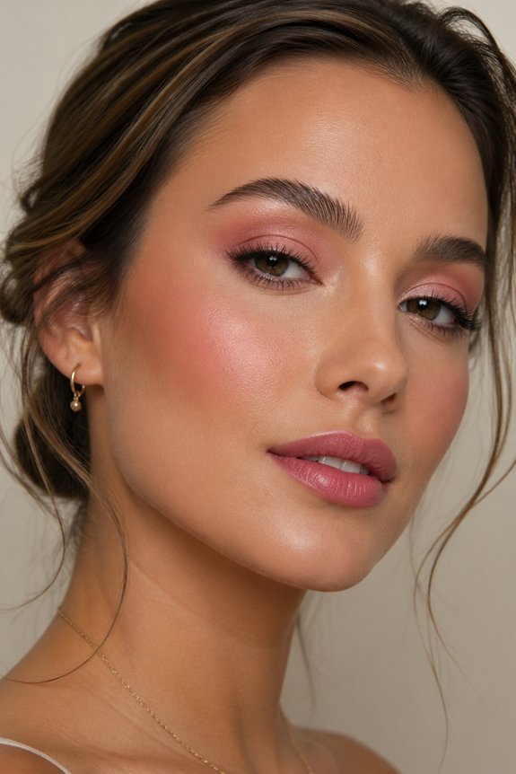 coordinated pink makeup essentials