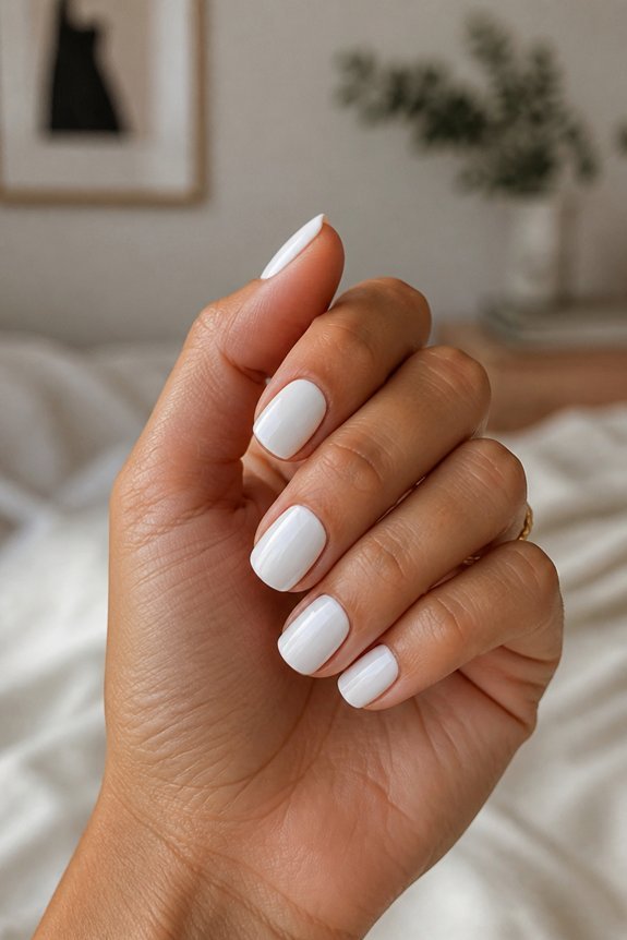 crisp white manicure elegance