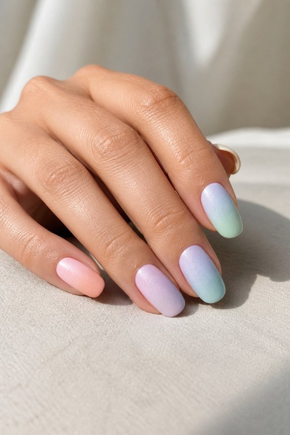 dreamy pastel ombre nails