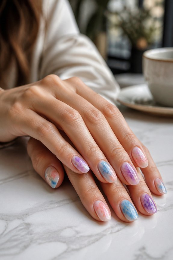 dreamy watercolor nail designs