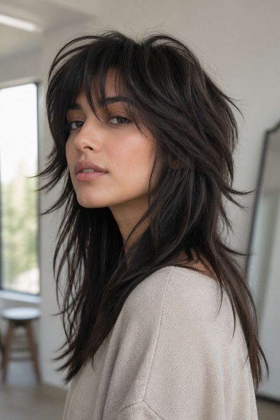 edgy textured layered hairstyle