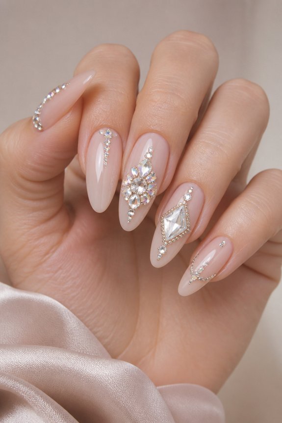 effortless glamour with rhinestones
