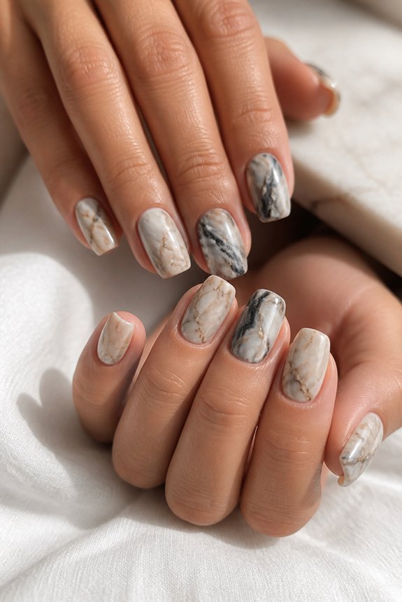 effortless high end marble nails