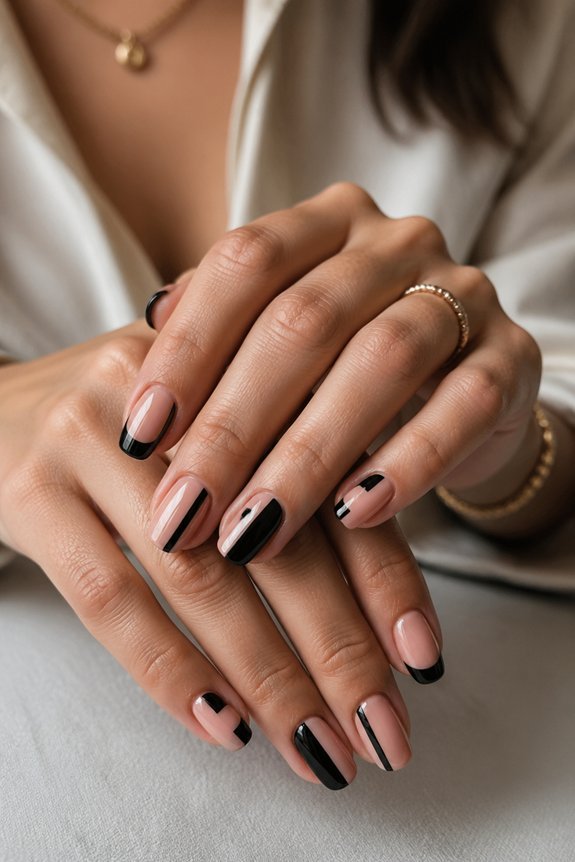 effortless nude and black
