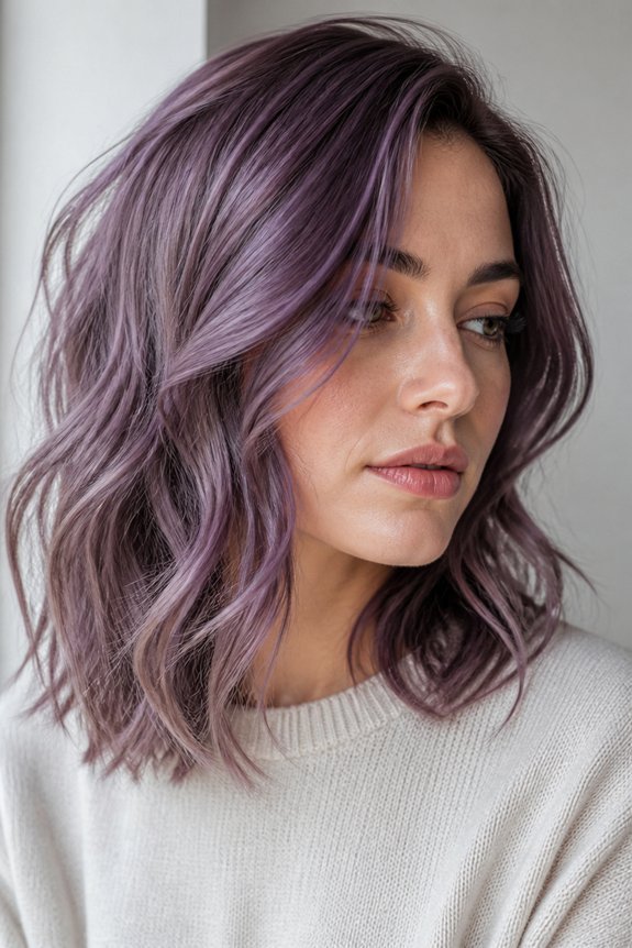 elegant cool toned mauve hair