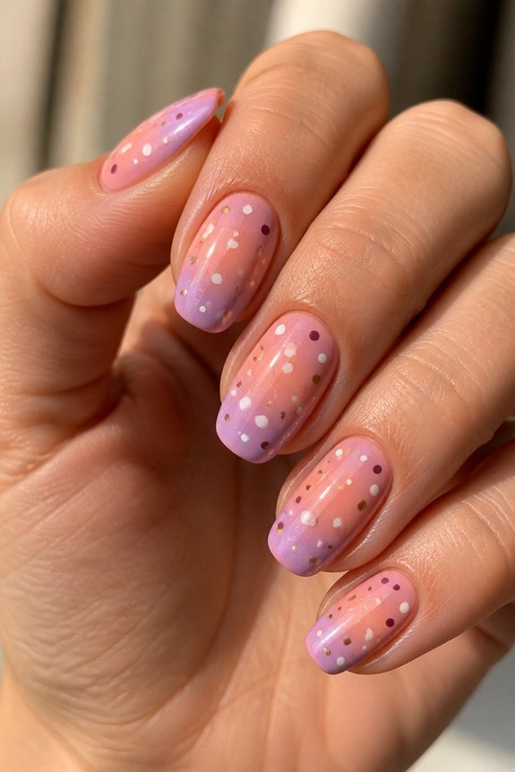 elegant gradient polka dots