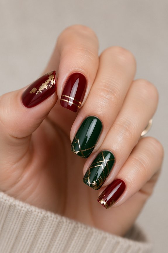 elegant holiday nail design