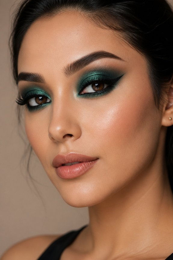 elegant jewel tone eye makeup