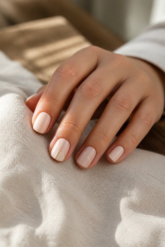 elegant minimalist beach nails