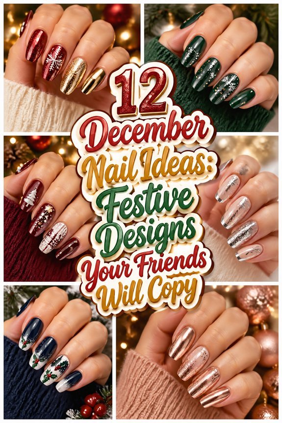 festive nail designs december