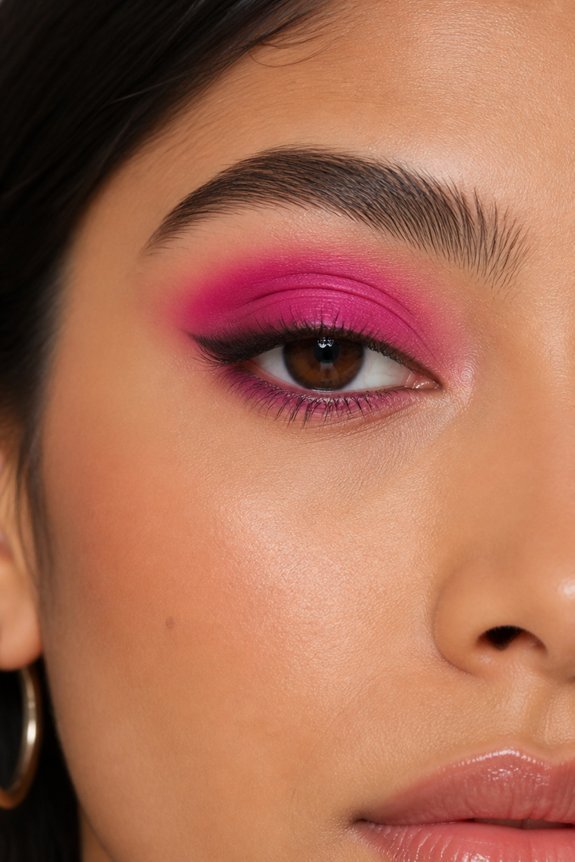 fuchsia eyes with neutrals