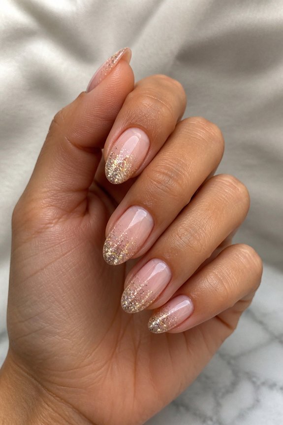 glitter gradient nail design