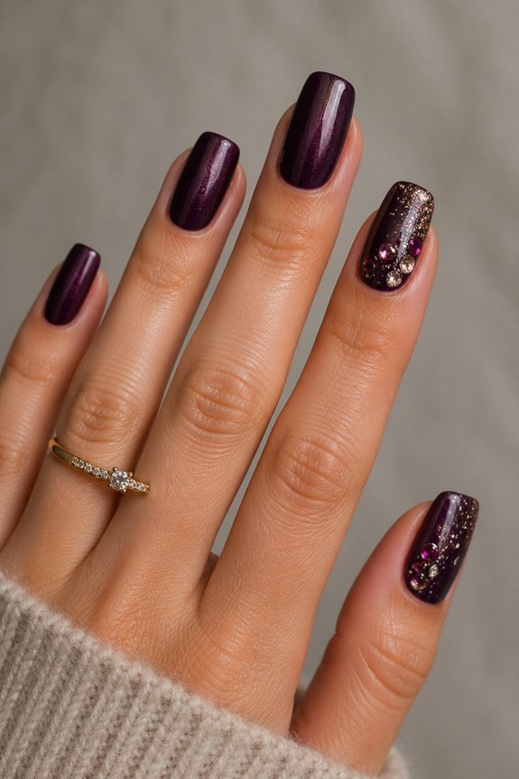 glittering gem statement nails