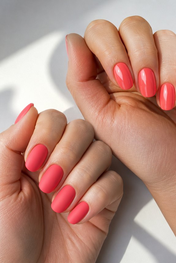 glossy shines matte softens
