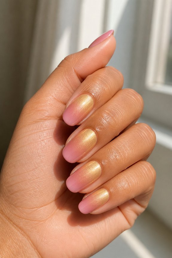 golden pink sunset ombre