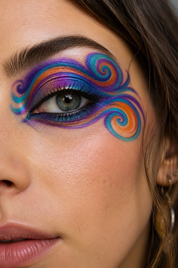 layered bold psychedelic designs