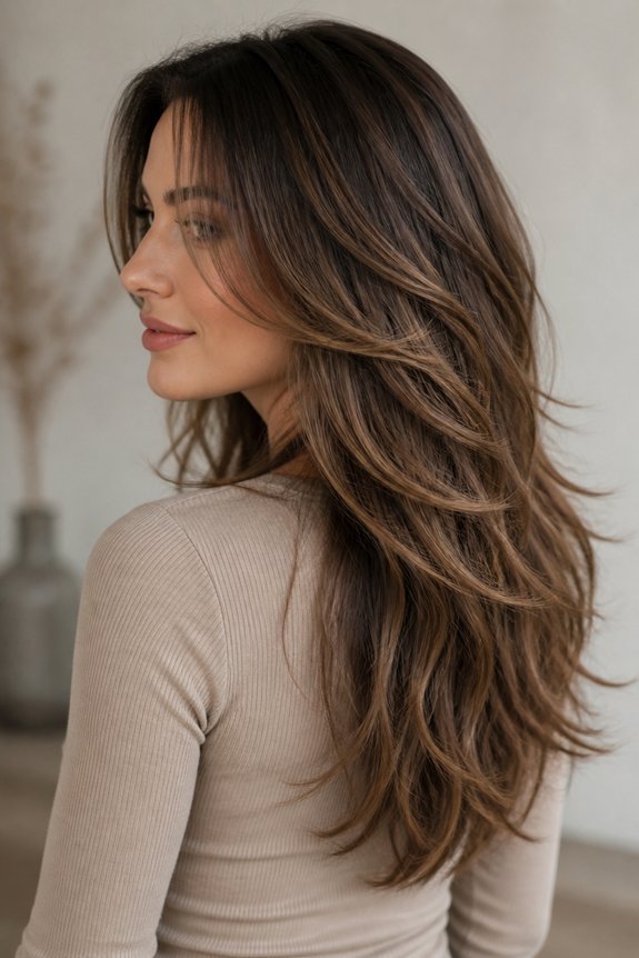 layered hair for volume
