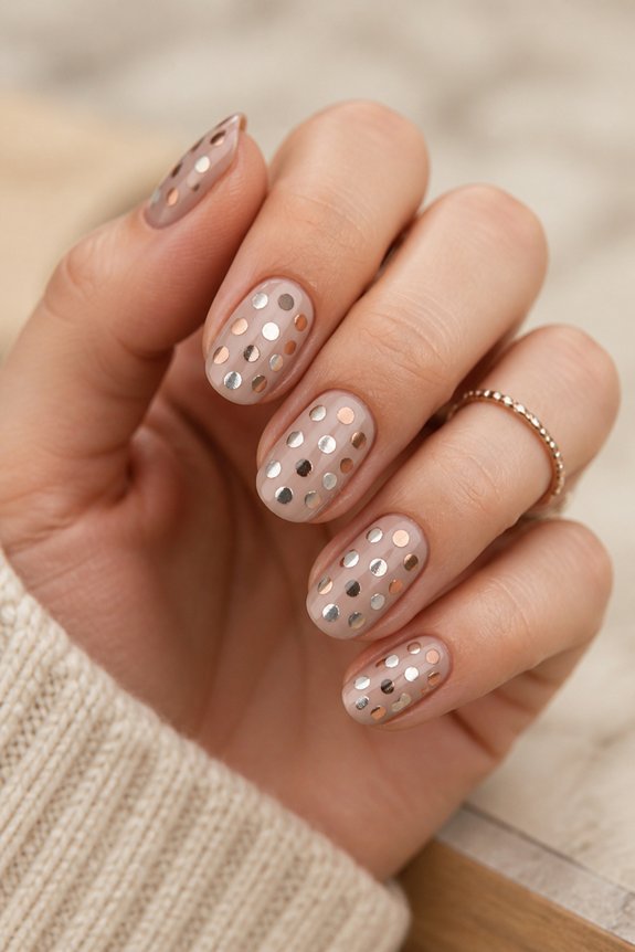 metallic chrome dot designs