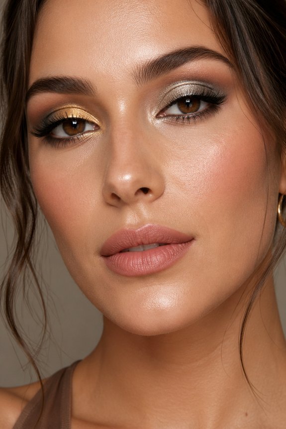 metallic makeup for parties