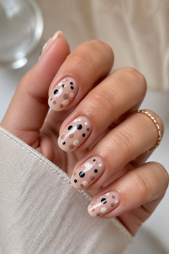 mismatched polka dot sizes