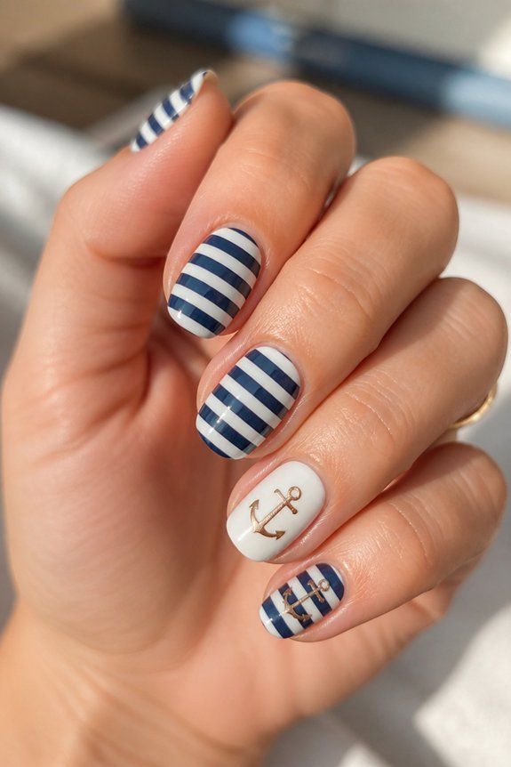 nautical stripes and anchors