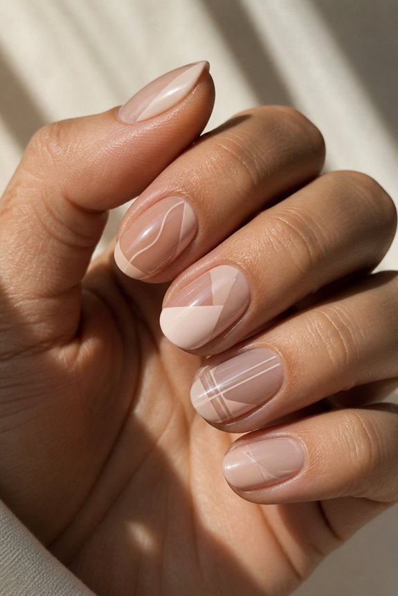negative space summer manicure
