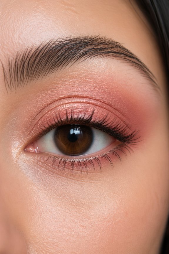peachy pink eye makeup
