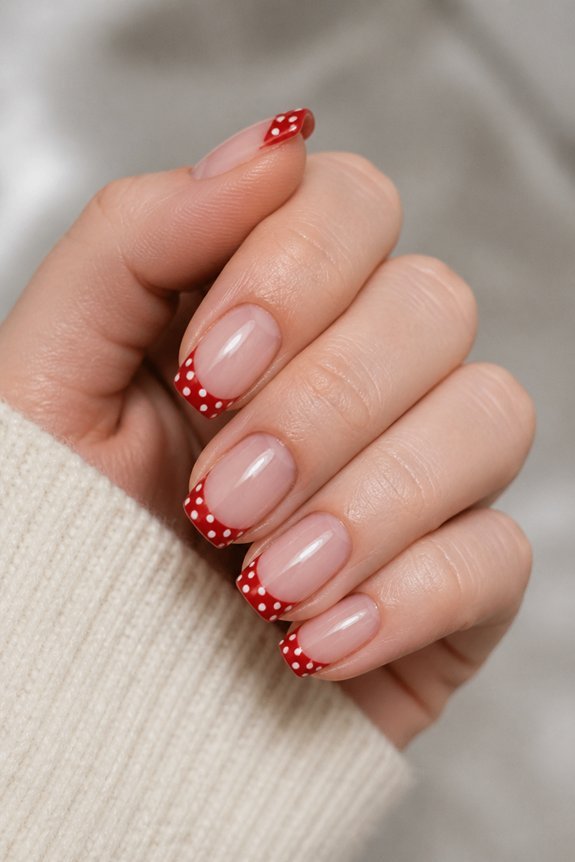 polka dot nail art
