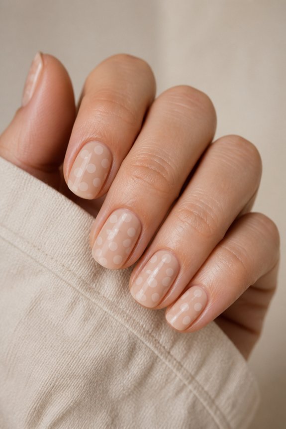polka dots on nude