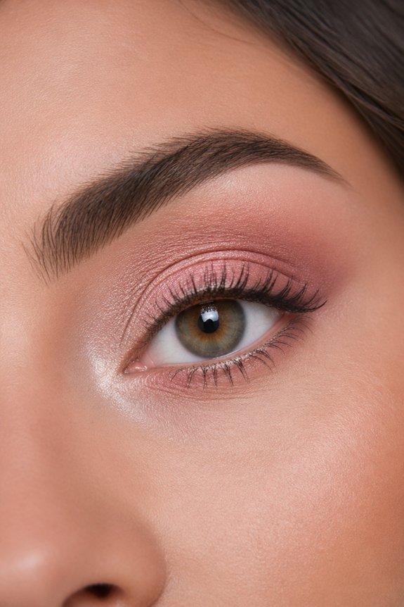 romantic soft blush look