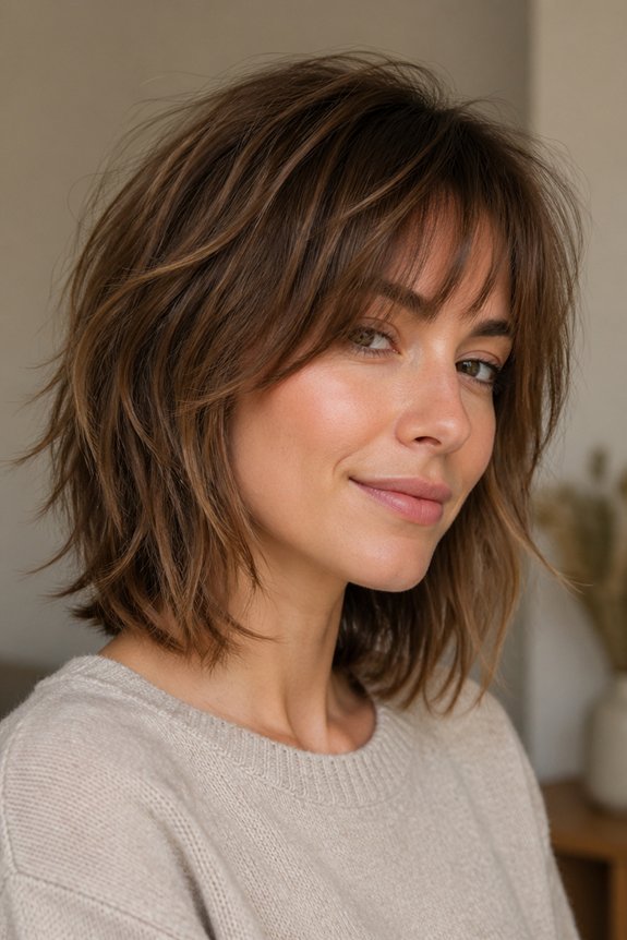 shaggy layers enhance thin hair