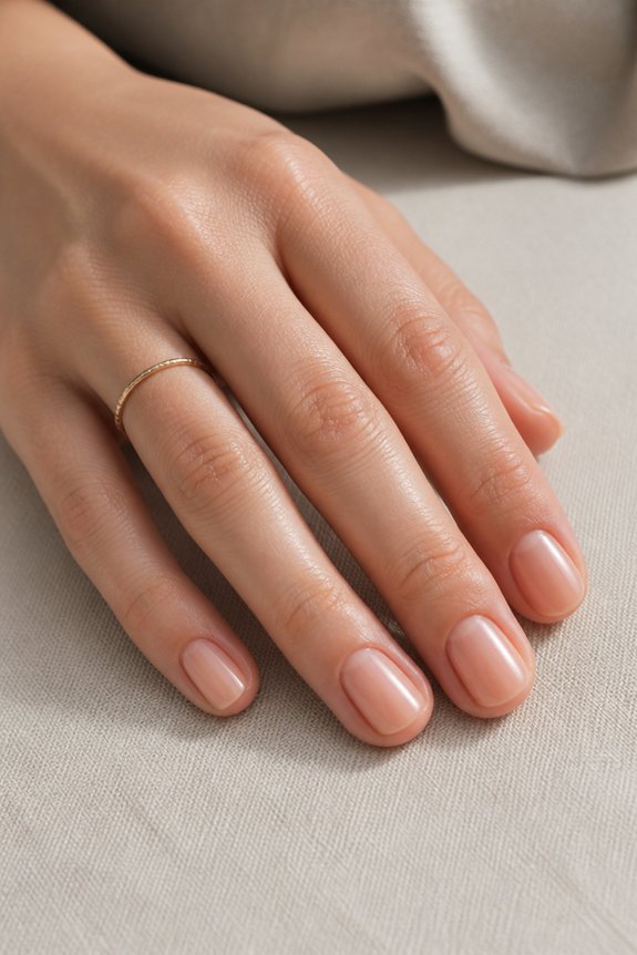 sheer peachy nail elegance
