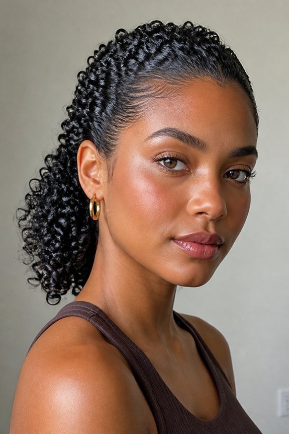 sleek curls with definition