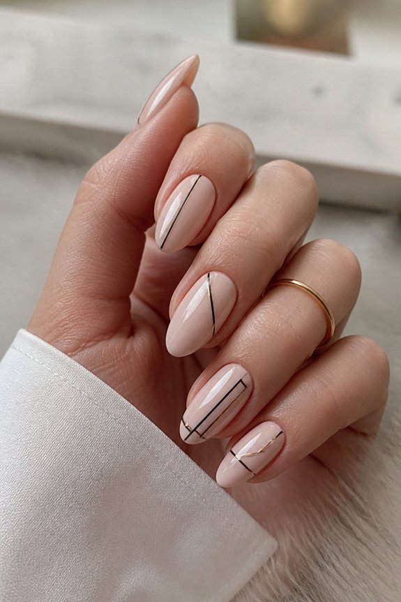 sleek geometric nail designs
