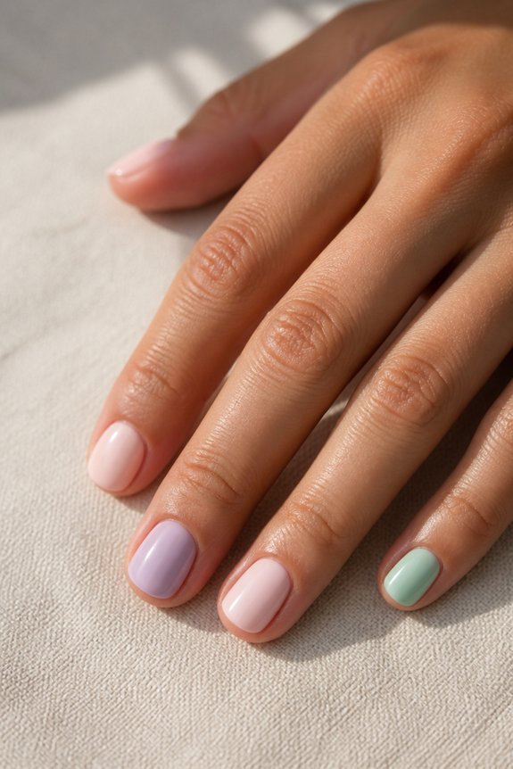 soft pastel nail elegance