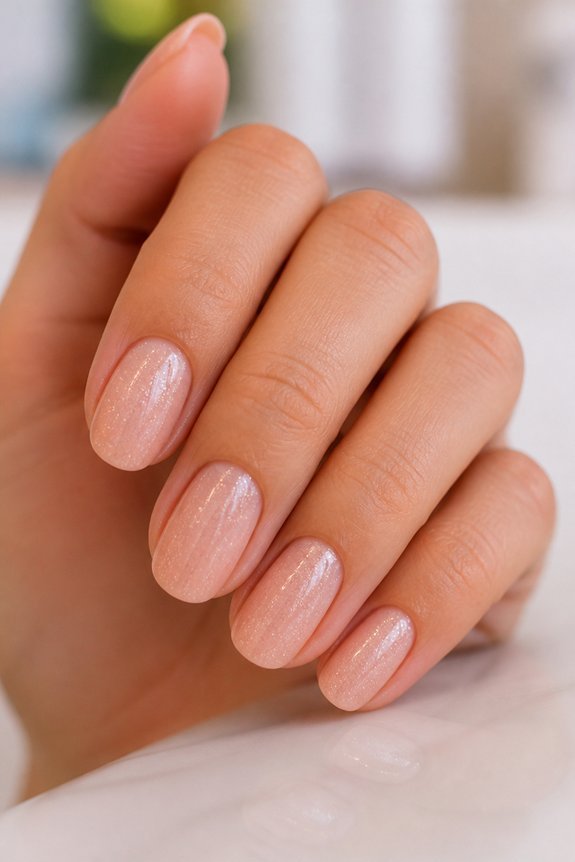 subtle micro glitter manicure technique