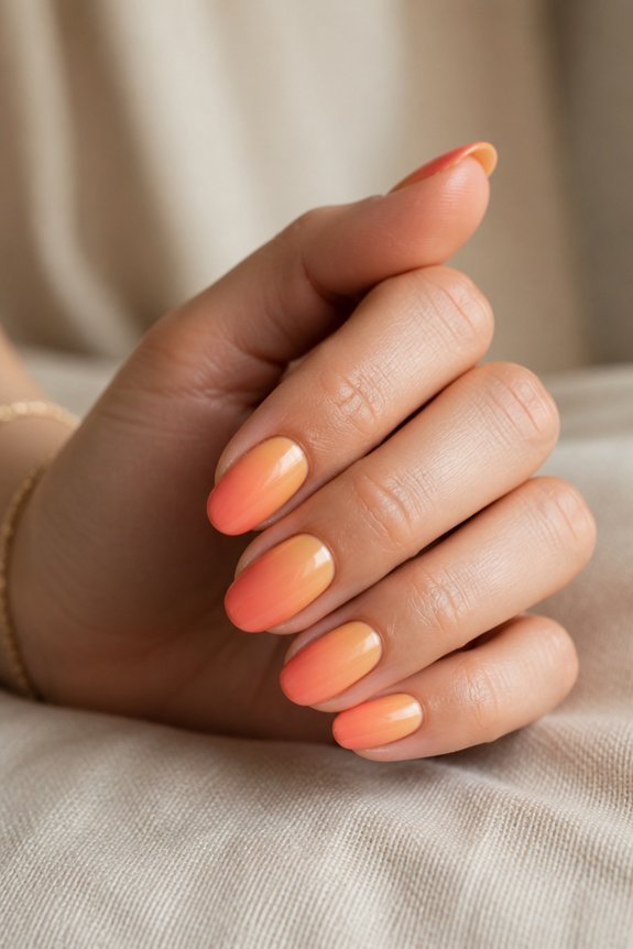 sunset gradient nail designs
