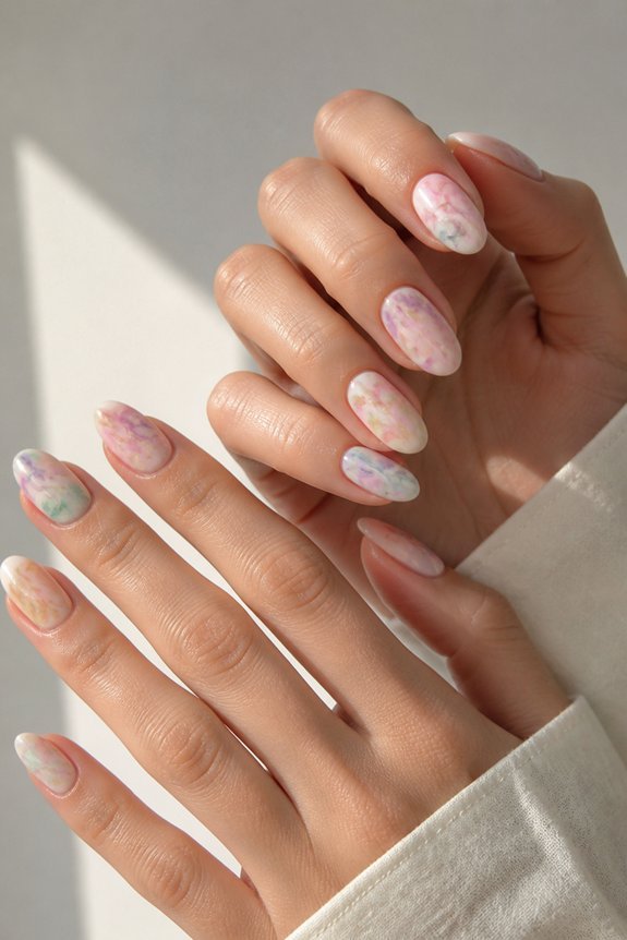 swirling contrasting polish colors