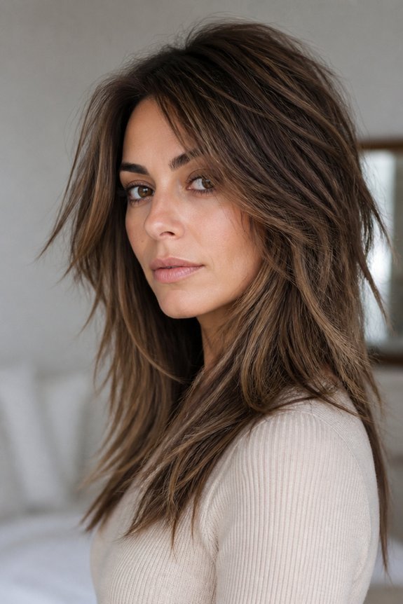 textured choppy layered cut