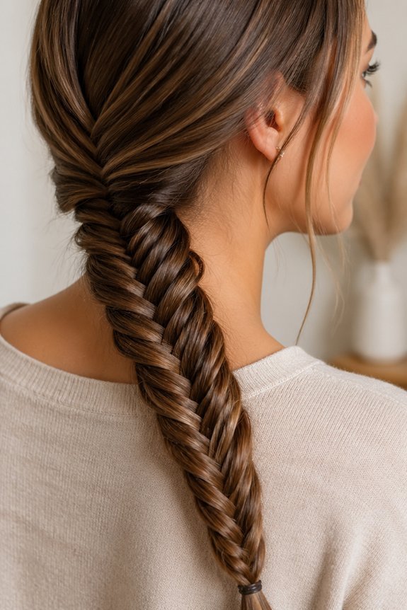 textured fishtail braid tutorial
